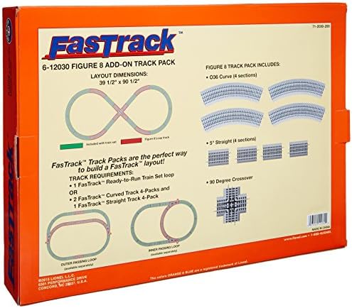Lionel Fastrack Figura 8 pacote de trilhas complementares, medidor elétrico o
