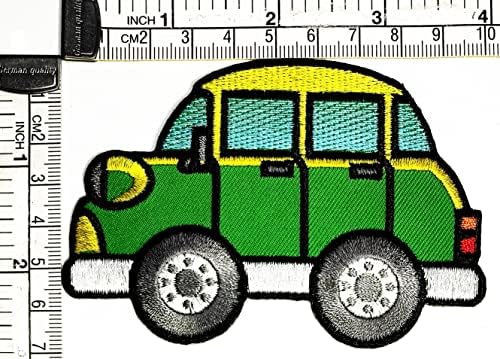 Kleenplus 3pcs. Cartoon Taxi Car Patch Bordered Black Iron em costura no emblema para jaquetas jeans calças backpacks roupas adesivas