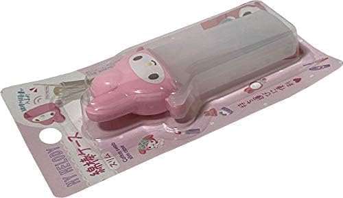 Sanrio Melody Portable Cotton Swab Slim 4,7 × 10,3 cm Casos de viagem de maquiagem, 1 contagem