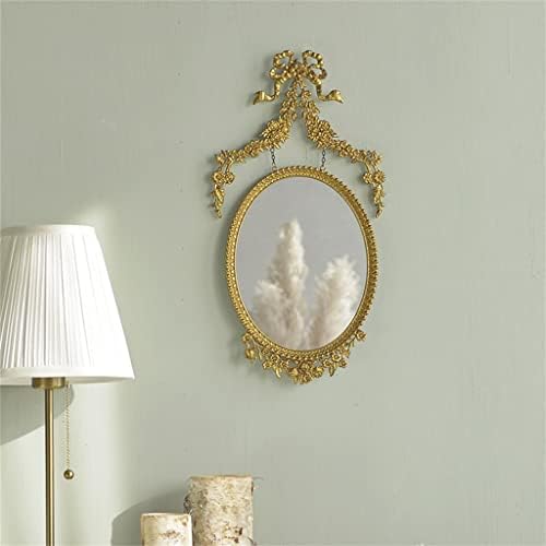 Houkai Stand decorativo espelho de ouro Design de parede vintage Ministro espelho Hallway Retro Bedroom Nórdico Ared Room
