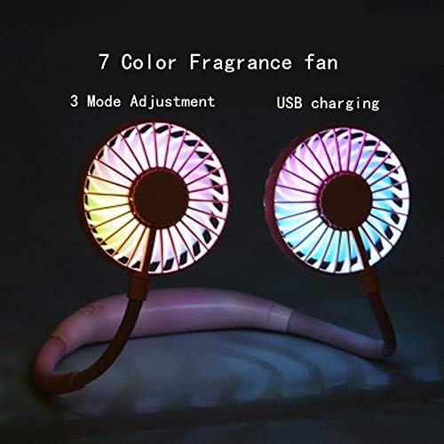 7 Color mini USB Fan Fan Fan Fan Band com bateria recarregável Small Desk, ventiladores de ar condicionador de refrigerador