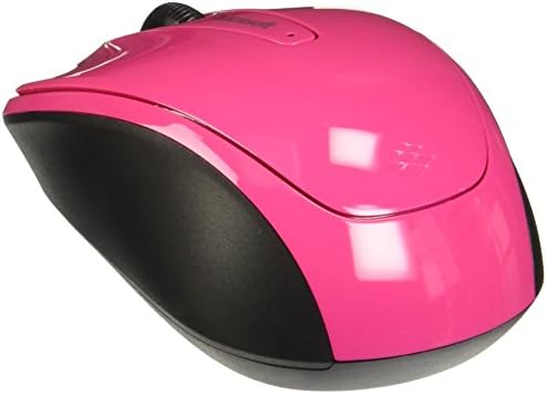 Microsoft 3500 mouse móvel sem fio - magenta rosa. Design confortável, uso direito/esquerdo, sem fio, USB 2.0 com nano transceptor