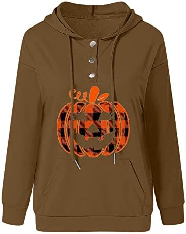 Hoodie de pulôver de manga comprida, camisetas casuais femininas 3/4 bloco de cor de cor de coloração fofas blusas