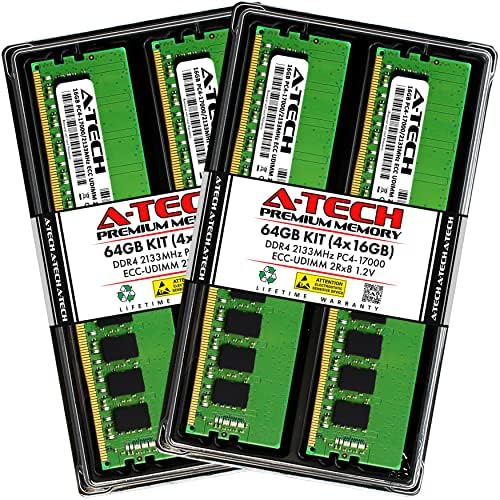 A-Tech 64GB Kit Memory Ram para Supermicro X11sca-F-DDR4 2133MHz PC4-17000 ECC UDimm 2RX8 1.2V-Servidor