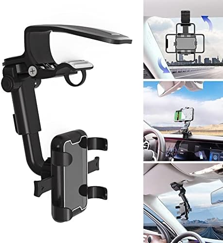 Suporte de carro ajustável carro do carro rotativo do suporte da mão Universal Telefone GPS Painel GPS 360 ° Porta de webcam