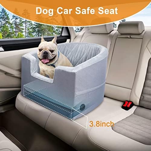 Assento de carro de cachorro assento de caçamba de carro seguro com cinto de segurança, acessórios para carros de