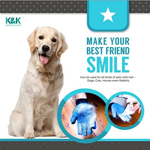 Luvas de preparação para animais de estimação Kennels e Kats | DeShedding Luva para uma higiene fácil e sem bagunça | Mantela
