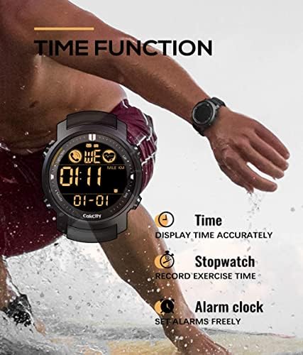 Cakcity masculino Digital Sports Relógios de pulso impermeáveis ​​para homens