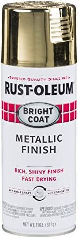 Rust-Oleum 1910830 Specialty Metallic Leafing Paint, 11 onça, ouro e 7710830 parafola a tinta spray metaleira de casaco