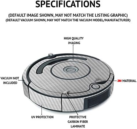 Mightyskins Fibra de carbono compatível com a IroBot Roomba S9+ Vacuum & Braava Jet M6 Pacote - Tripping | Acabamento de fibra