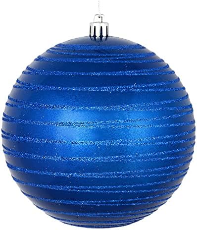 Vickerman 4 Plum Candy Finish Ball Ornament com linhas de brilho. Inclui 4 ornamentos por bolsa.
