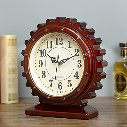 SJYDQ Mesa vintage Relógio Decoração de casa Relógios de plástico mudo relógios de plástico artesanato em casa mesa de
