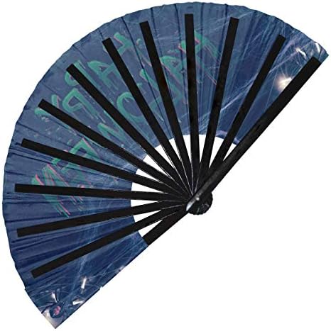 Halloween Hand Fan UV Glow Fan Fan Festival Rave Fan Halloween Graphic Fan Trippy Art Fan Halloween Acessórios