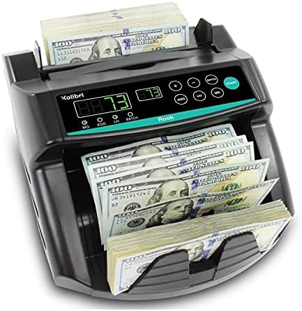 Contador de dinheiro da Kolibri Rook com UV/mg/IR Detecção de falsificação - contagem, modos de adição e lote, contador