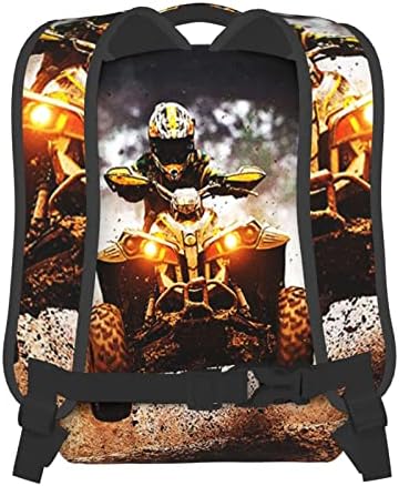 Backpack Dirt Quad Bike 4 Wheelers Off Road Ride no ATV, Viagem Laptop Mochilas Backpacks Casual College Daypack School Bag para meninos meninas adultos