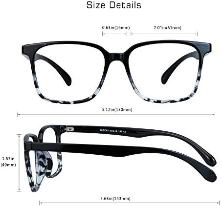 VisionGlobal Blue Light Blocking Glasses para mulheres/homens, anti -falhas, óculos de leitura de computador, quadro