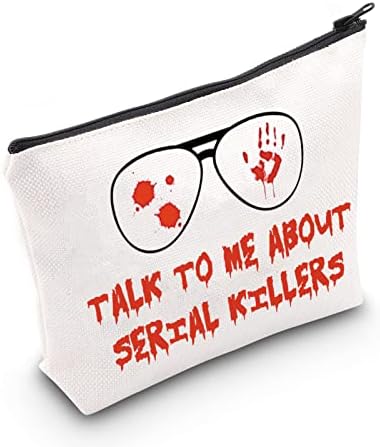 CMNIM SACA de maquiagem serial killer fã do crime True Gift Bolsa