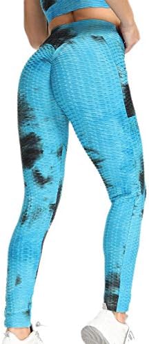 Tie Dye Yoga Pant for Womens, treino de ginástica de ginástica de cintura alta ioga Leggings Butt Lift Control Shaping Shapewear Tights