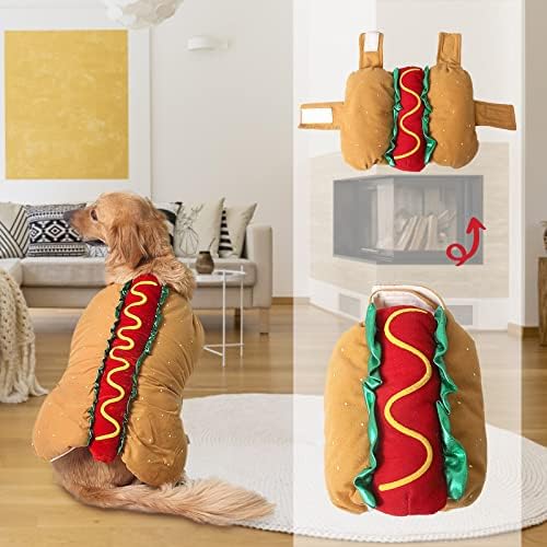 VEFSU DOGS Puppy Dogs Costume Cosplay Roupas Fantas de Hamburger Festa de Halloween para Roupas de Pet Decoration