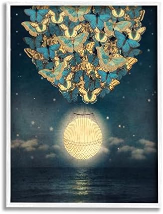 Stuell Industries Lunar Butterfly Hot Air Balão Surreal Ocean Sky, Design de Paula Belle Flores