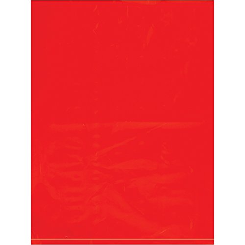 Caixas rápidas BFPB480R PLAT 2 Mil Poly Bags, 9 x 12, vermelho