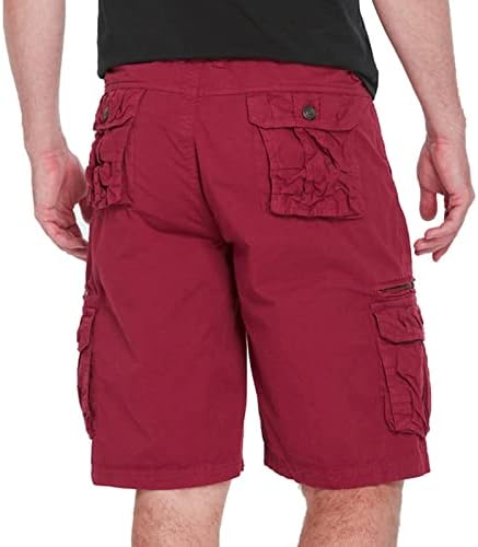 Shorts masculinos casuais, shorts de verão masculinos casuais capris straight multi bolso