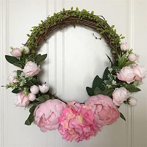 TJLSS Peony Hydrangea Flor Wreath Wedding Home Door Decoration Greath