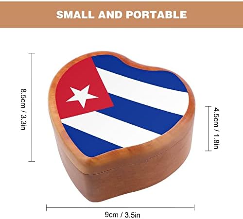 Bandeira de Cuba Wood Music Box Presentes de caixa musical gravada antiga para o aniversário de Natal de Ação de Graças