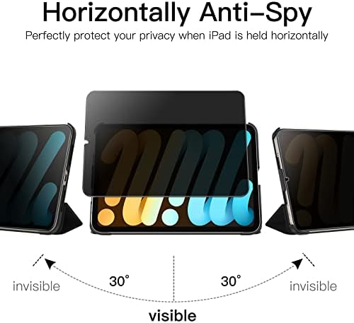 Protetor de tela de privacidade JETECH para iPad mini 6, filme de vidro temperado anti-spy