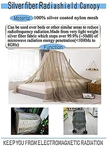 Redação respirável de blindagem EMF, bloqueia a radiação/EMF/WiFi/5G e outra RF, traje de largura de 1,5m/59 polegadas para