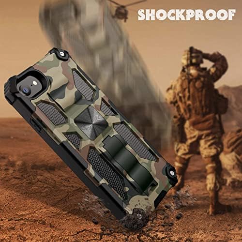 Caso Hvamo para iPhone 8 CASE iPhone 7 Case iPhone SE 2020 Case Kickstand Capa de proteção à prova de choque militar Man Boys