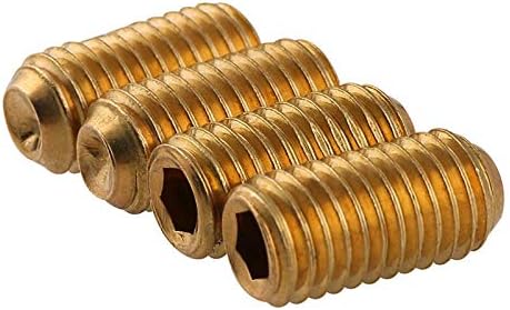 Parafusos 5pcs-m55/6/8-12mm parafusos de máquina de latão, parafusos de soquete hexagon sem cabeça de cobre padrão GB80, apenas pague-