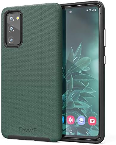 Caixa de guarda dupla Crave, proteção de dupla camada de proteção à prova de choque para Samsung Galaxy S20 Fe, S20 Fe 5G - Forest