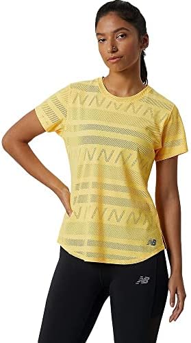 New Balance feminino Q Speed ​​Jacquard Manga curta