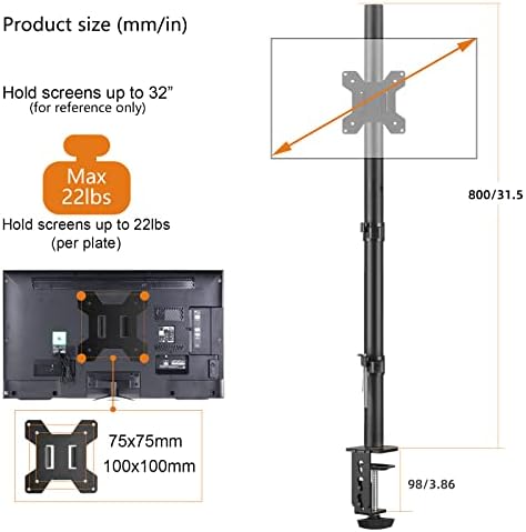 BRACWISER ÚNICO MONTAGEM DE MONITO TOLO AJUSTÁVEL MONTAGEM CABILIDADES DOIS TREAÇÕES 13-32 POLENTE 22 LBS PARA MONITO TELA