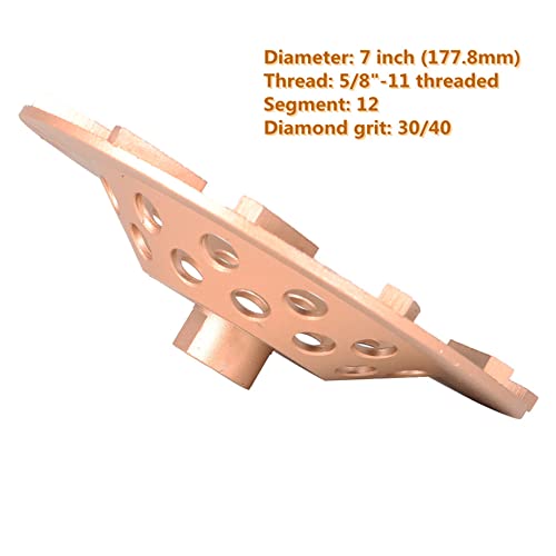 Rodas de moagem de concreto Kimllier 7 polegadas 12 segmentos de diamante turbo de 5/8 de polegada -11 arboras de moagem de