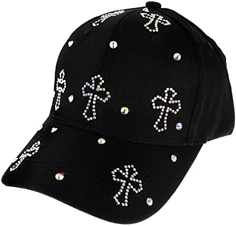 Principal de chapéu de jóias de chapéu de cabeça de cabeça - Chapéu de beisebol de cristal de cristal feminino