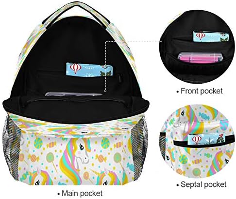 Mochila unicórnio para garotas de garotas de 5 a 13 anos de criança para crianças mochilas de bookbag