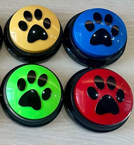 Treinamento para cães de estimação Botão de voz de comunicação Buttons de cão de estimação, 6 peças Conjunto de discurso