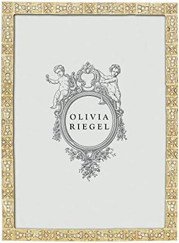 Olivia Riegel Gold Remy Cast Butt Frame com cristais