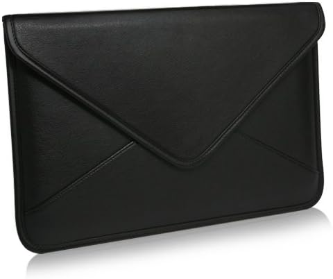 Caixa de ondas de caixa compatível com LG Gram 14 2-em-1-Bolsa mensageira de couro de elite, design de envelope de capa de couro sintético