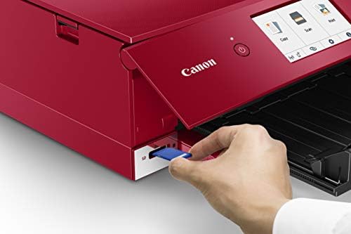 Canon TS8320 tudo em uma impressora colorida sem fio, copiadora, scanner, impressão móvel a jato de tinta em casa, Red,