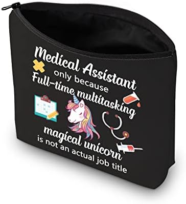 MBMSO Medical Assistant Makeup Bag MA Presente para Enfermeira Assistente Médico Graduação Presente Cosmético Bolsa
