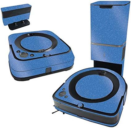Mightyskins Glitter brilhante compatível com o IroBot Roomba S9+ Vacuum & Braava Jet M6 Bundle - Blue sólido | Acabamento de brilho