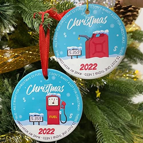Ornamento 2022 Ornamento de Natal Tudo o que eu quero para o Natal Decoração de Decoração de Casa de Natal - Lembrando Ornamentos 2022