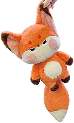 Funnyysquee fox fox com brinquedos de pelúcia de cauda grande presente de aniversário de boneca de animais de pelúcia para
