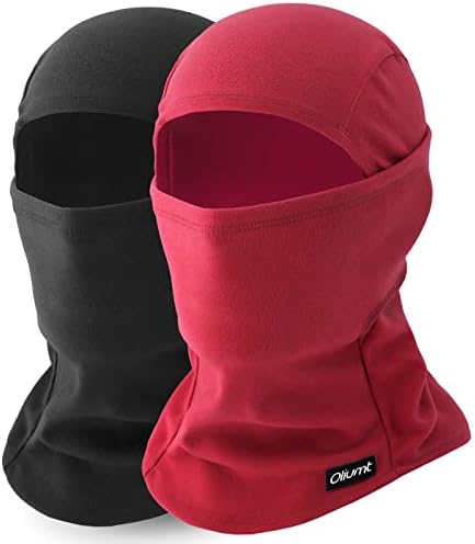 Máscara de esqui de Oliumt Balaclava, quente, respirável e leve, máscara de face de lã de cobertura total para homens e mulheres