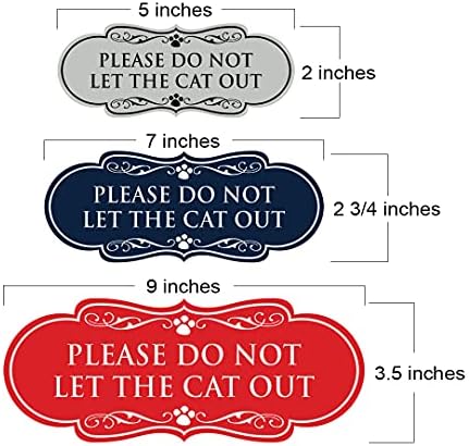 PAWS DE DESIGNER, por favor, não deixe o gato sair - médio
