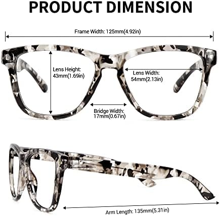 Estrutura de óculos quadrados de grandes dimensões da Zeelool Unisex com lentes transparentes da lente não prescrita Malan Zop014066