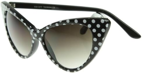 Zerouv - Mulheres Retro de Armazenamento High Point de Cat Eye Sunglasses 54mm